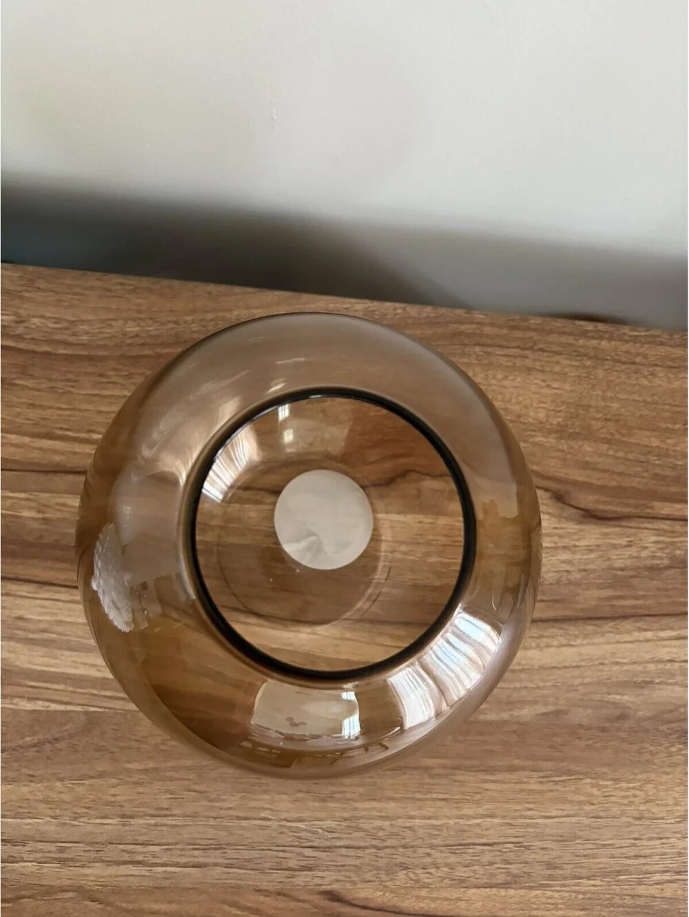 Set of 2 Room Essentials Brown Glass Vase Round Modern Decor Target *NEW*